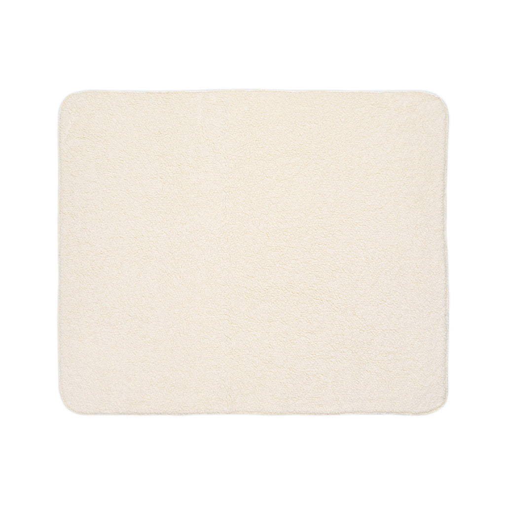 Sunset Meadow Sherpa Blanket — Cozy Fleece Throw with Nature Silhouette