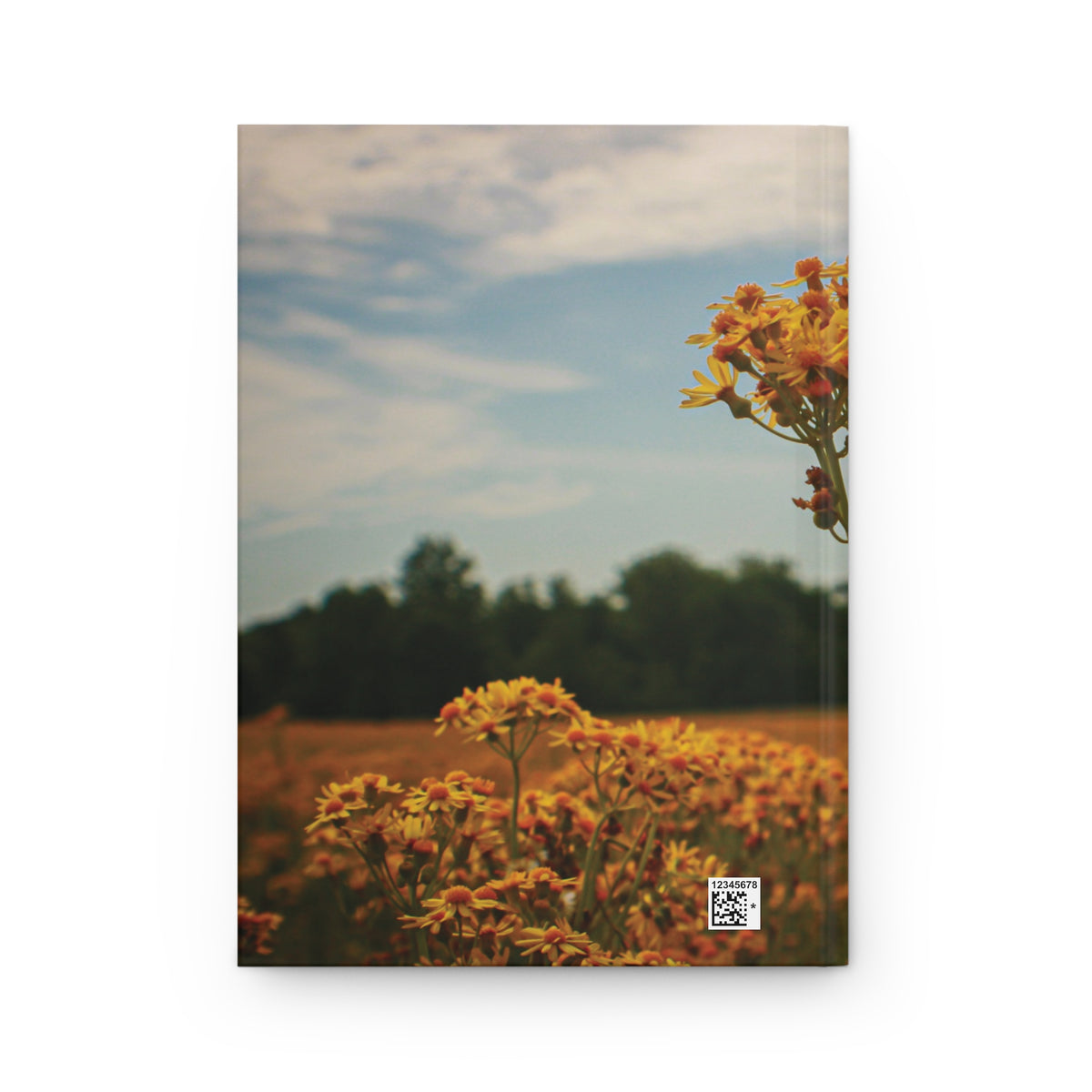 Field of Wildflowers Hardcover Journal — Lined Vintage Sunset Notebook