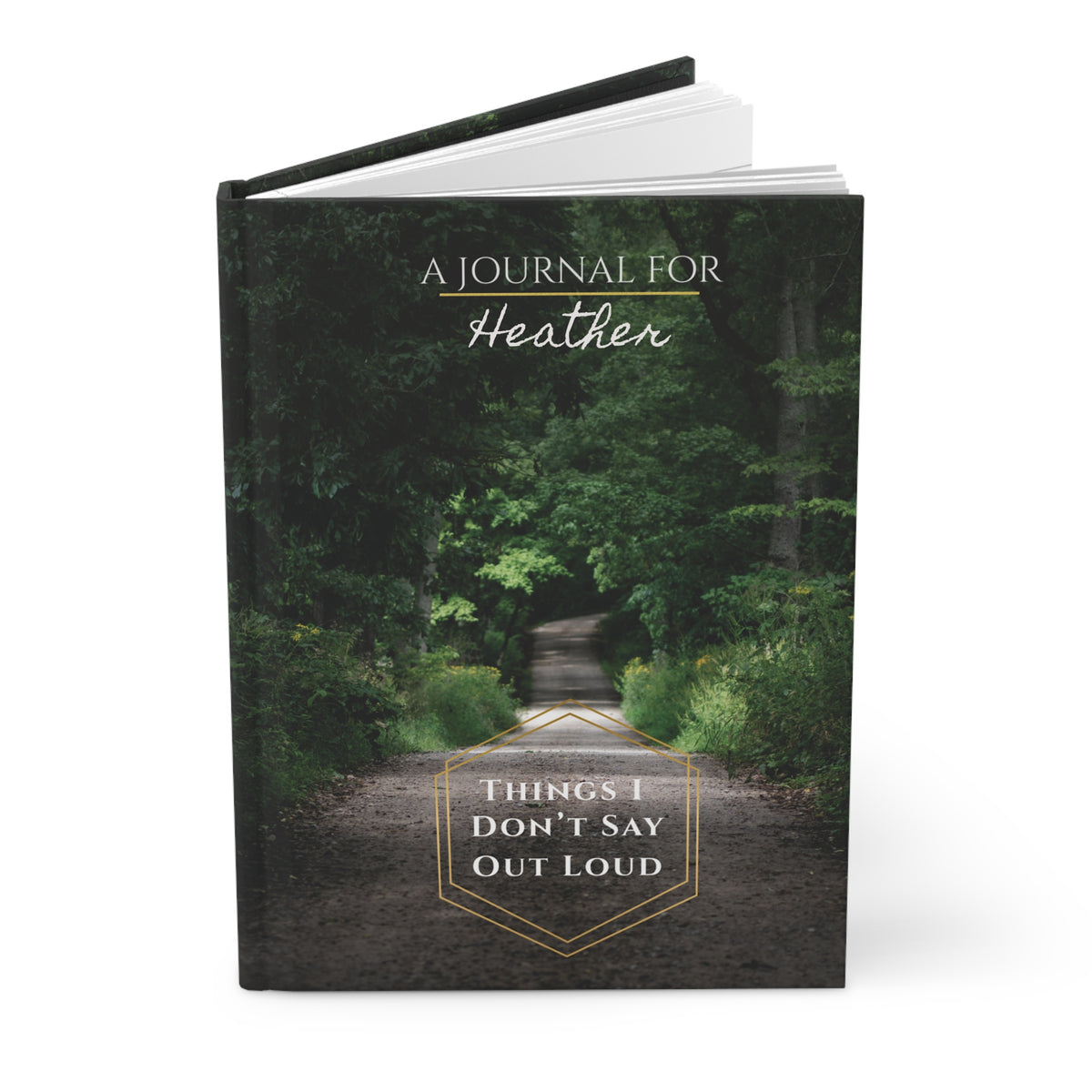 Things I Don’t Say Out Loud — Personalized Forest Hardcover Journal