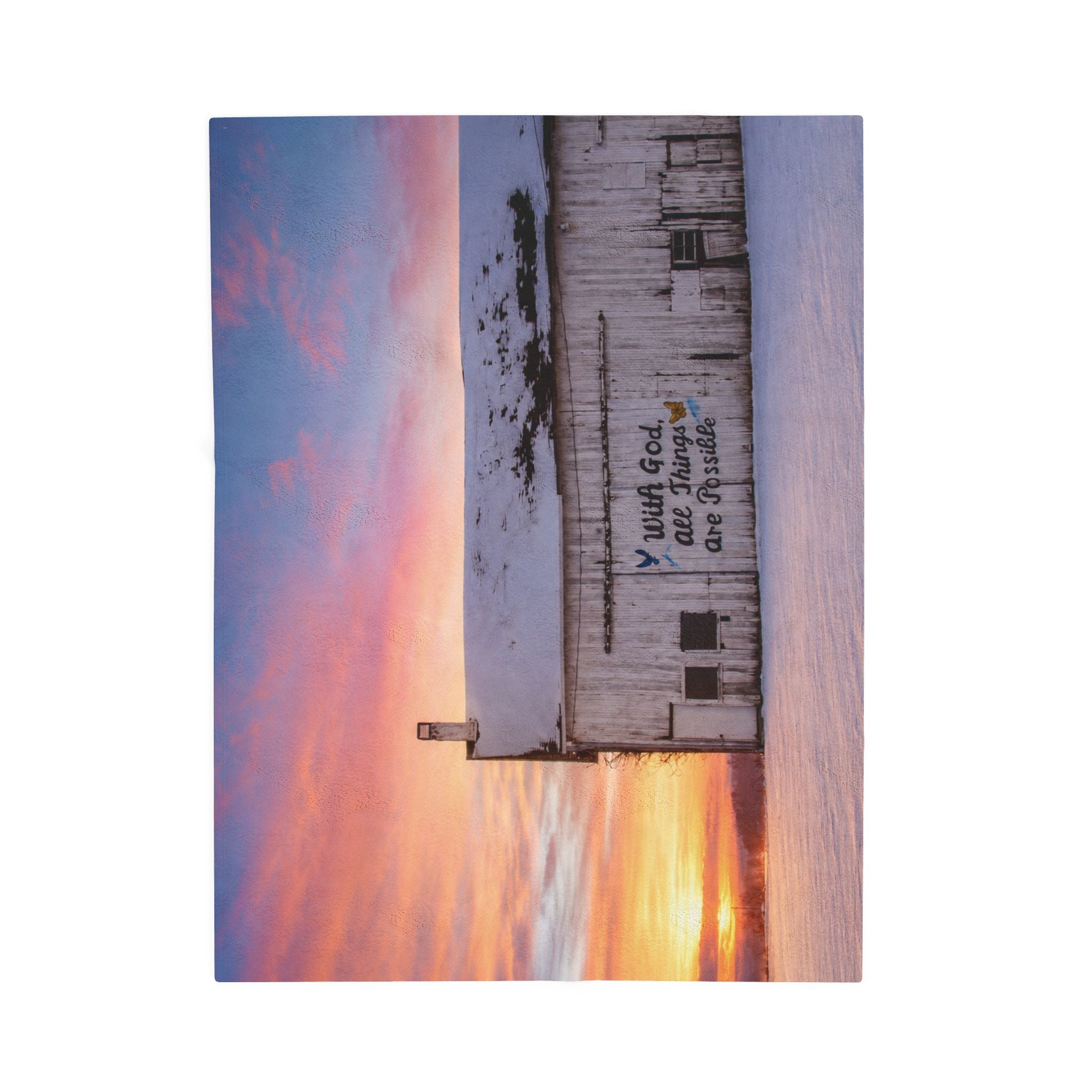 Sunset Barn Velveteen Plush Blanket — "You Are Loved" Cozy Throw