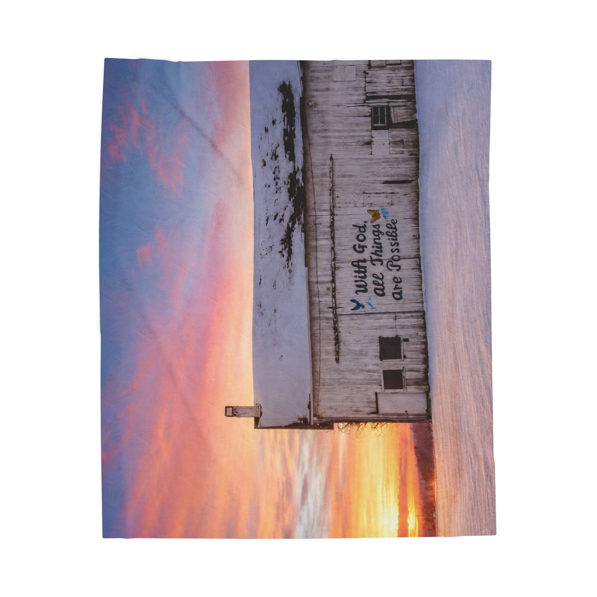 Sunset Barn Velveteen Plush Blanket — "You Are Loved" Cozy Throw