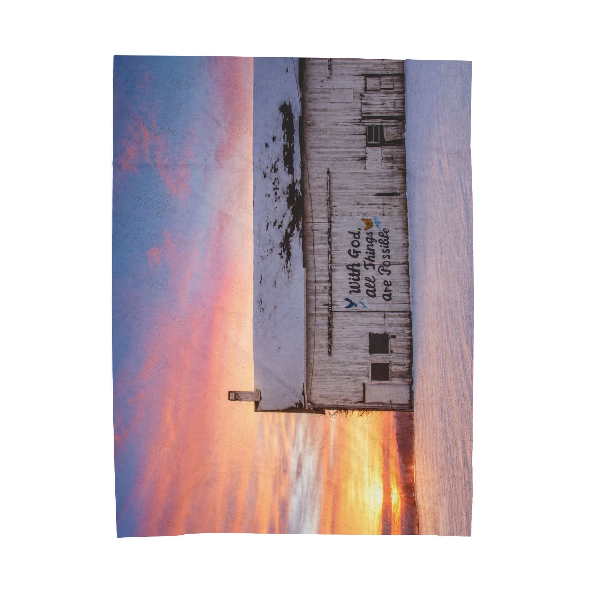 Sunset Barn Velveteen Plush Blanket — "You Are Loved" Cozy Throw